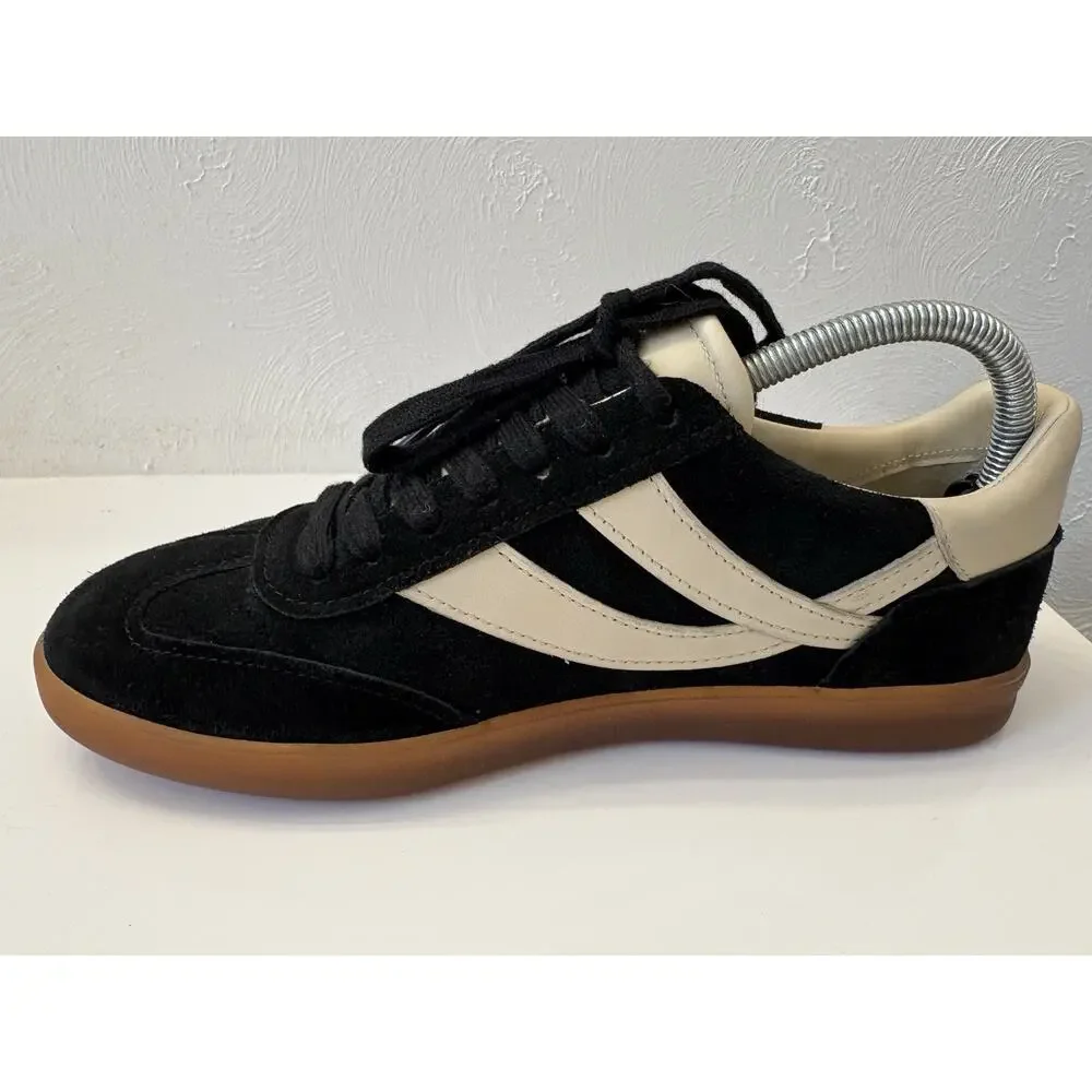 Vince Oasis-M Lace-Up Retro Sneakers Black Suede Cream Leather Men’s 9